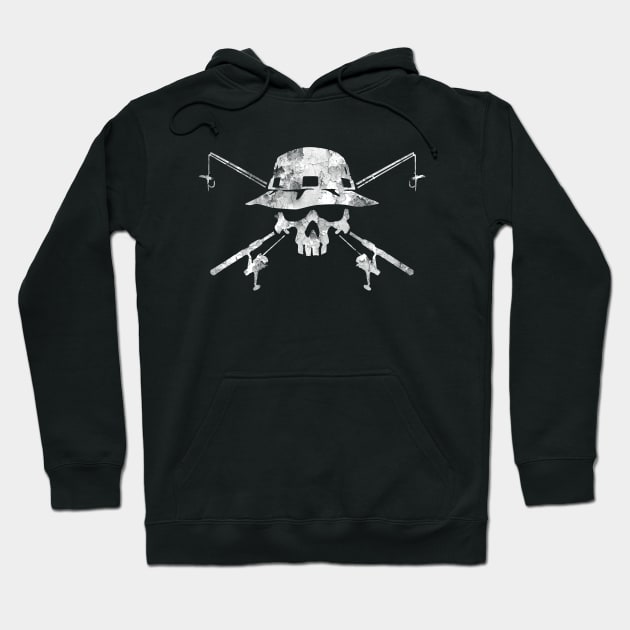 Fishing Skull Logo Hoodie by BoneheadGraphix